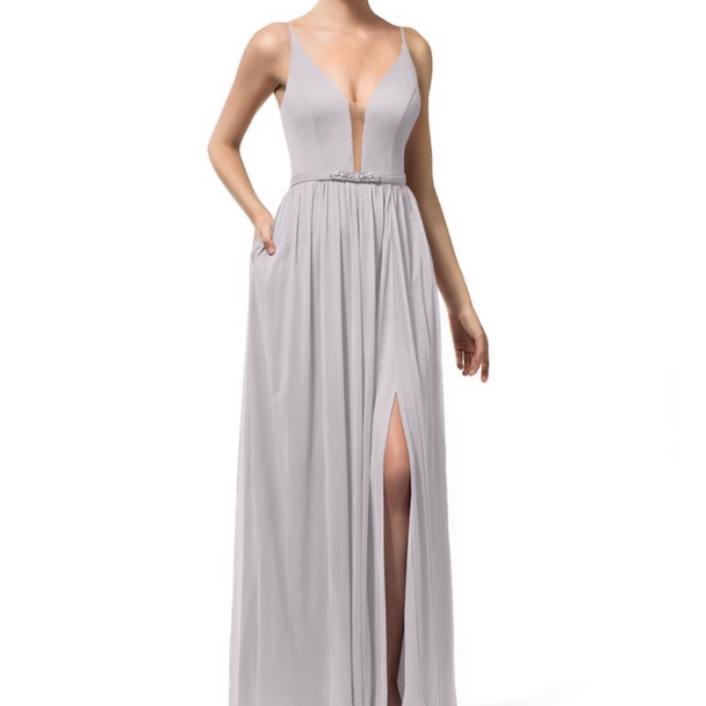 Azazie Leah bridesmaid dress in dusk, size 4
